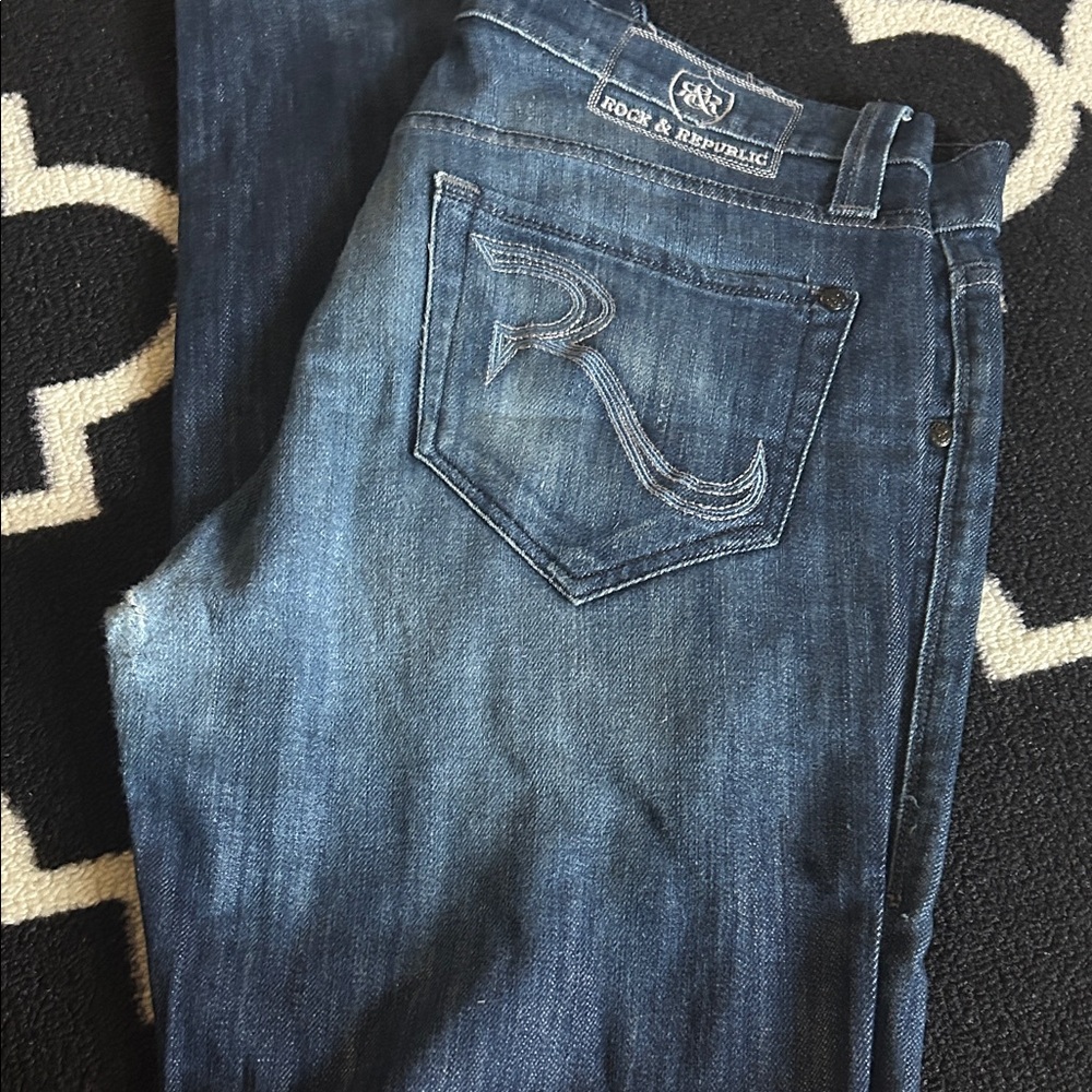 Rock & Republic Dark Blue Denim Pants